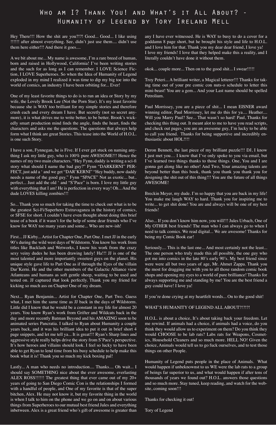 Humanity of Legend comic book, page 9